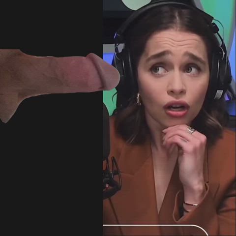 actress big dick celebrity cute emilia clarke thick cock celebs rule-34 gif