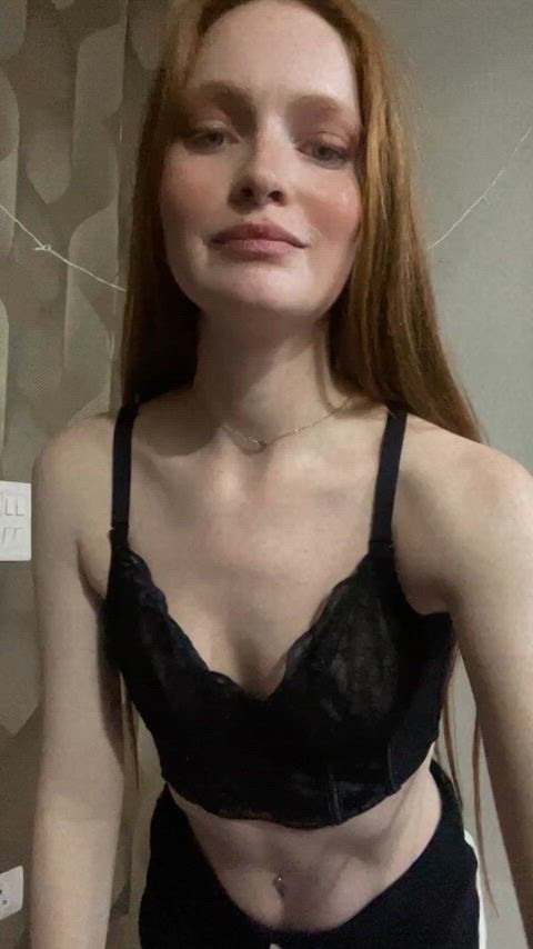 nsfw onlyfans petite red hair redhead skinny strip striptease teen gif