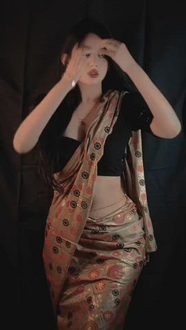 dancing saree tiktok gif