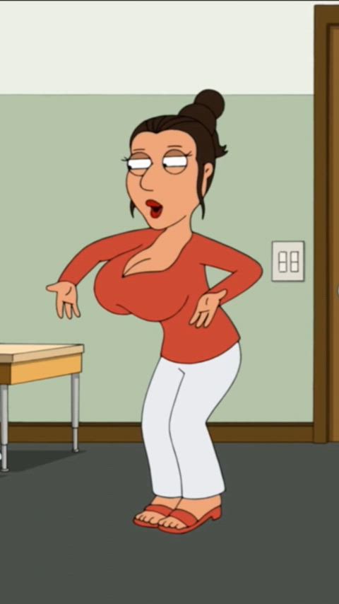 animation big tits cartoon clothed huge tits gif