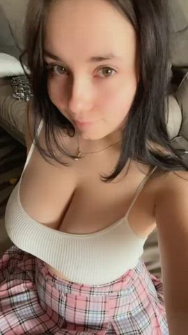 Big Tits Huge Tits Natural Tits Selfie Teen gif