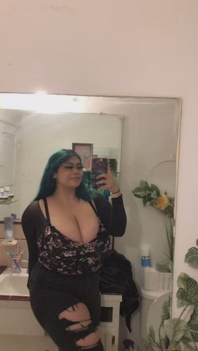 Chubby and massive tits