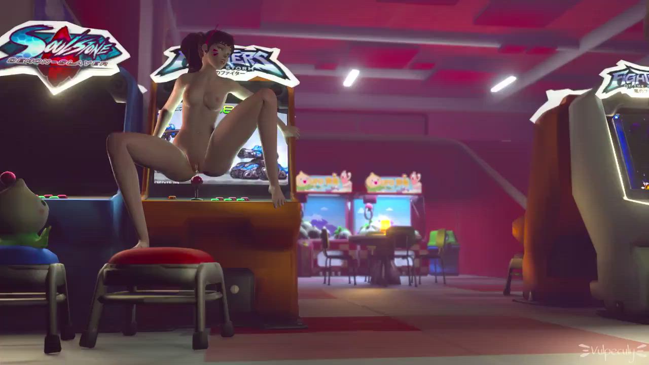 D.va having fun at Arcade (Vulpeculy) [Overwatch]