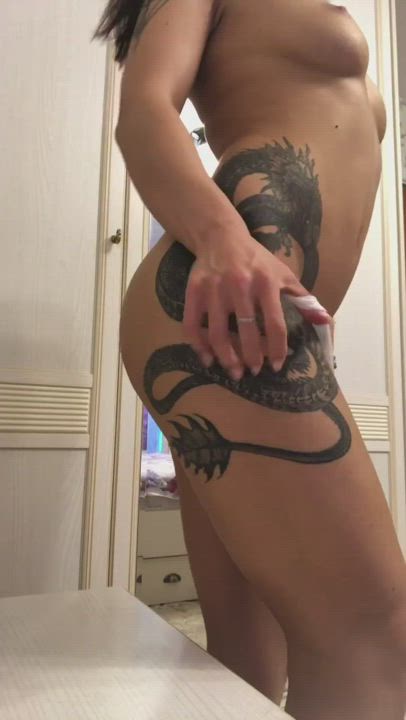 Big Ass Naked Tattoo gif