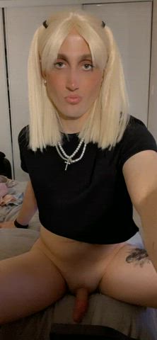 amateur babecock blonde femboy feminization girl dick pawg sissy trans trap gif