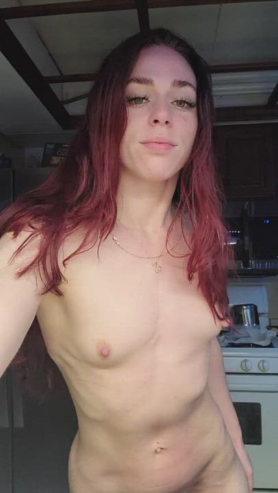 Ass to Pussy Big Tits Gym Nude Redhead Selfie Teen gif