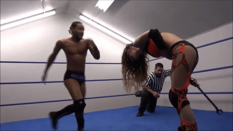 brunette white girl wrestling gif