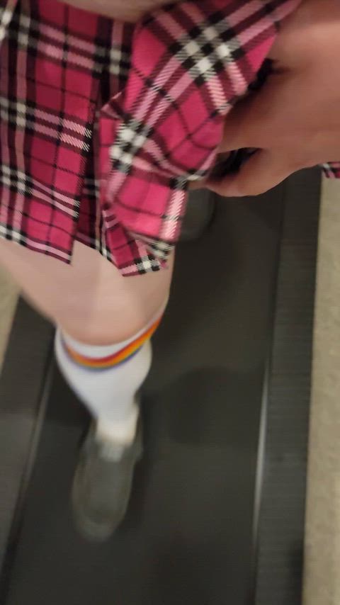 chastity sissy sissy slut skirt thick thighs thigh highs thighs workout gif