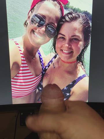bikini friends jerk off masturbating white girl gif