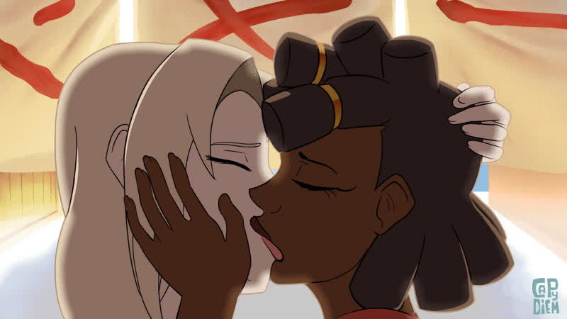 Animation Girls Kissing Rule34 gif