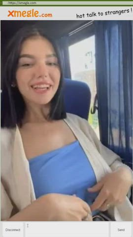 amateur boobs bus flashing outdoor public teen tits gif