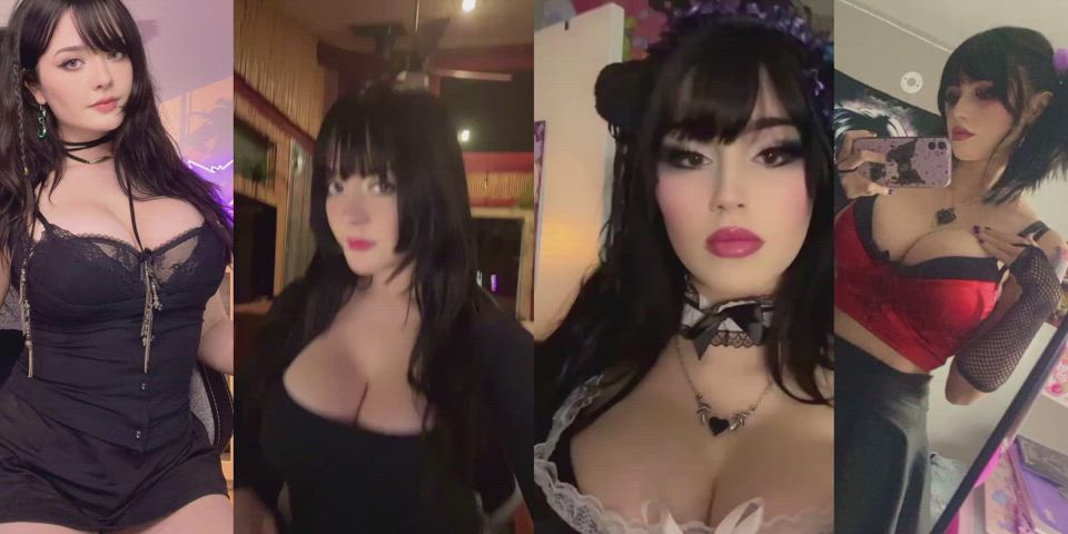 egirl vs goth (battle of the tits) 