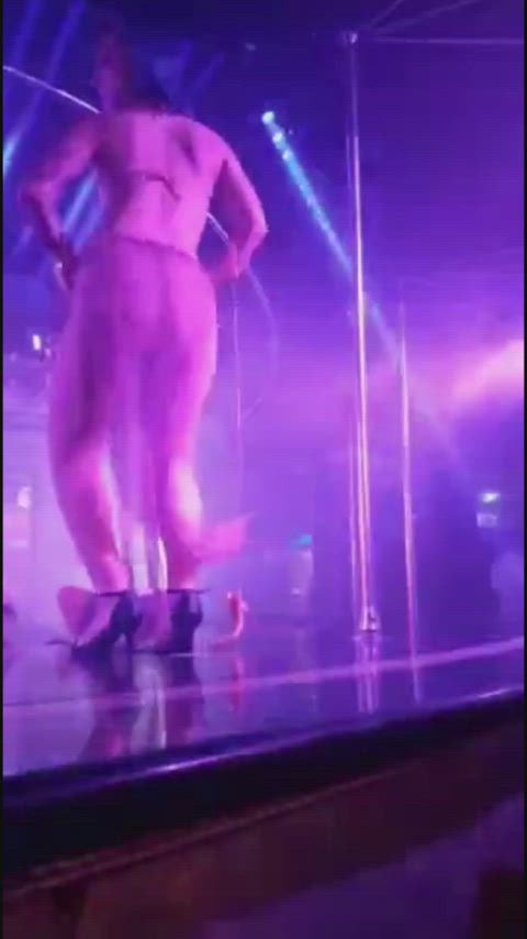 blue dancing pole dance strip stripper striptease gif