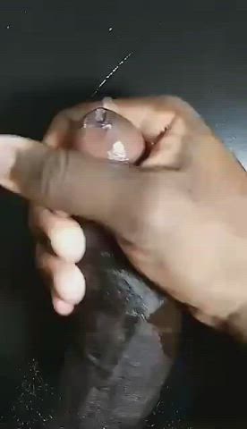 BBC Cock Cum Male Masturbation Solo gif