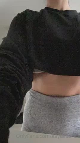 Babe Fake Boobs Gym OnlyFans Tease gif