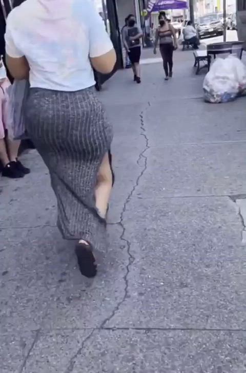 ass latina thick public bbw jiggling natural dress voyeur candid thick-booty gif