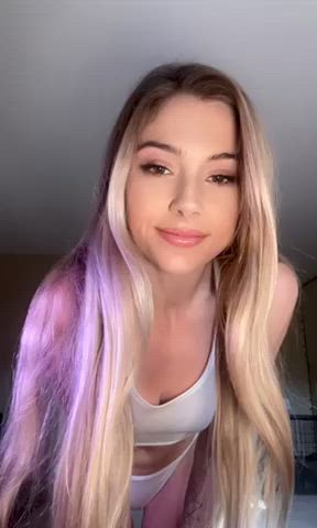 blonde boobs nsfw petite small tits tits gif