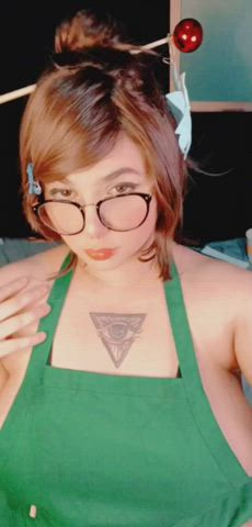 Mei-Ling Zhou starbucks meme version [Overwatch] (mandymoonof)