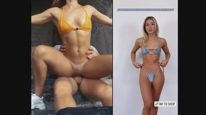 Ass Babe Bikini Compilation Cumshot Handjob Riding Split Screen Porn gif