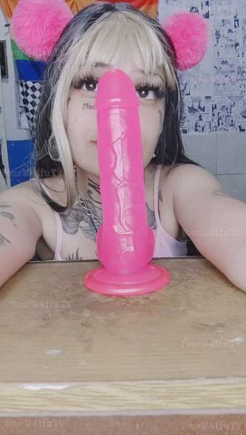 blowjob pov petite pink teen teens tiny gif