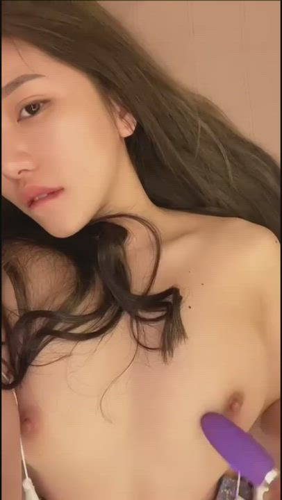 Asian Babe Dildo Selfie gif