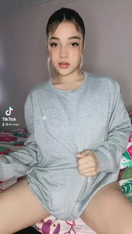 Blonde Colombian Cosplay Latina Teen gif