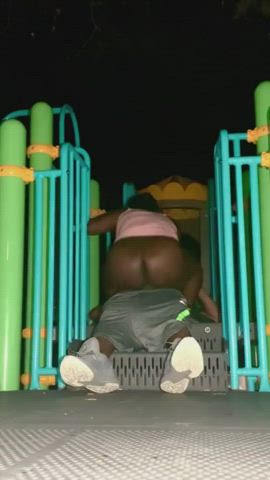 Cowgirl Ebony Outdoor Public Riding gif