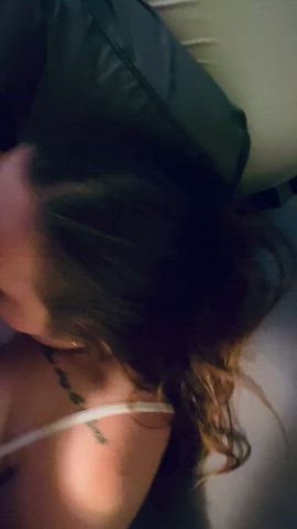 Blowjob Cock Worship Eye Contact Smile Sucking Wifey gif