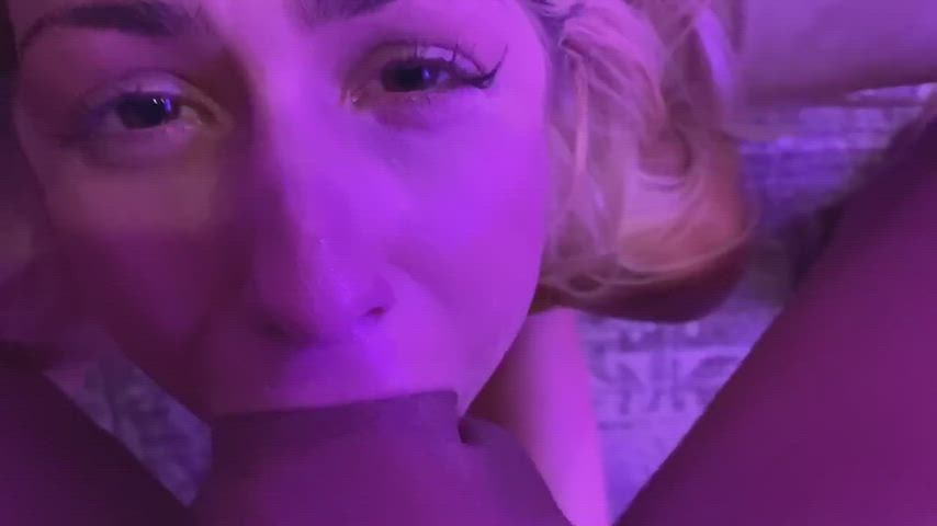 big dick blonde blowjob cum in mouth deepthroat domination face fuck facial throat