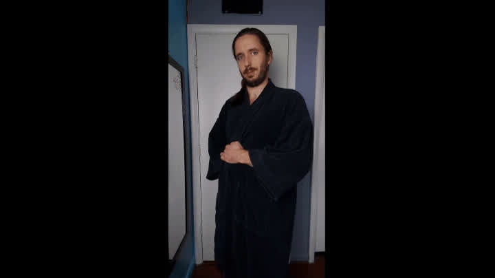 [30] Care to look under my bathrobe?