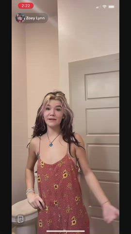 accidental nipple nipslip small tits tiktok gif