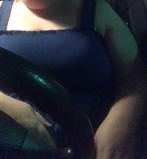 Topless Drive (1 of 3 videos) - Undressing in Parking Lot (f)