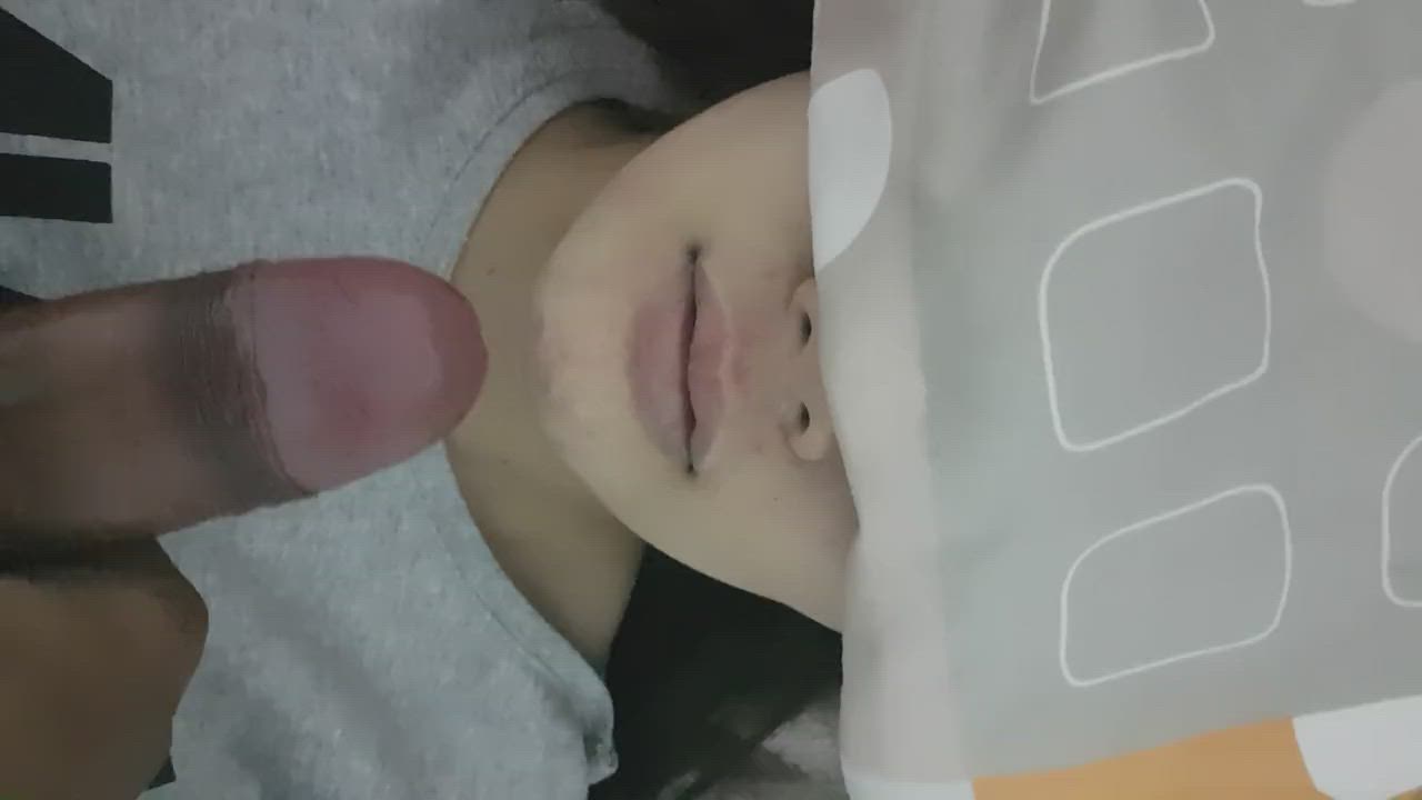 Asian Cum In Mouth Cumshot gif