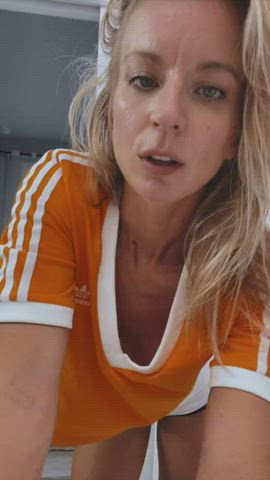 blonde dancing milf tiktok gif