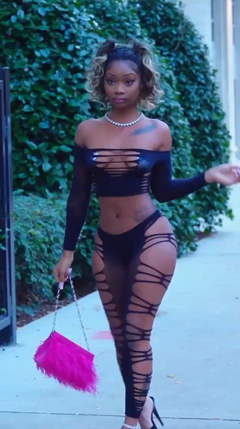 ebony legs non-nude sheer clothes gif