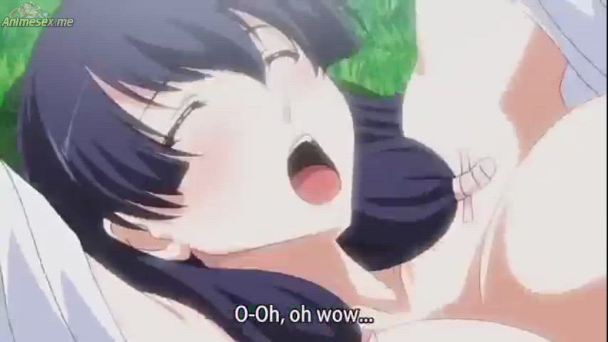 anime bouncing tits creampie cumshot orgasm outdoor gif