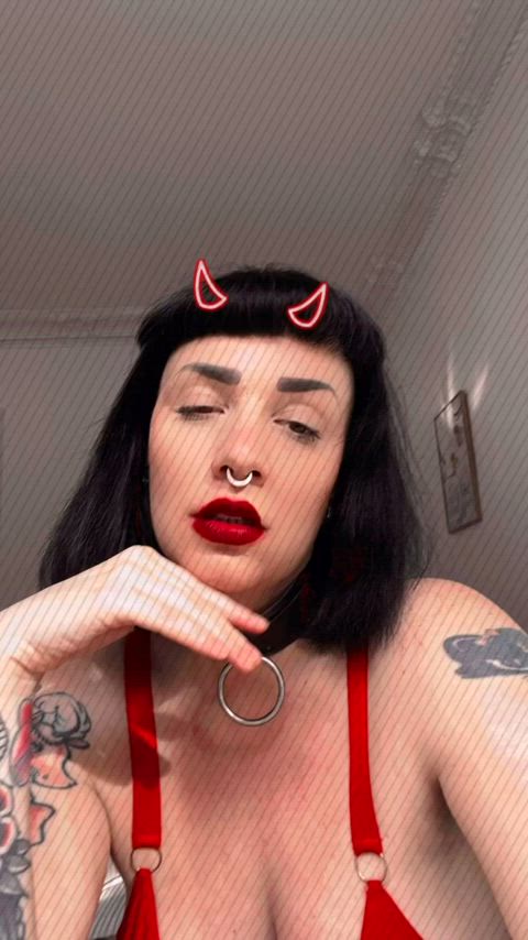 goth horny licking lipstick onlyfans goth-girls gif