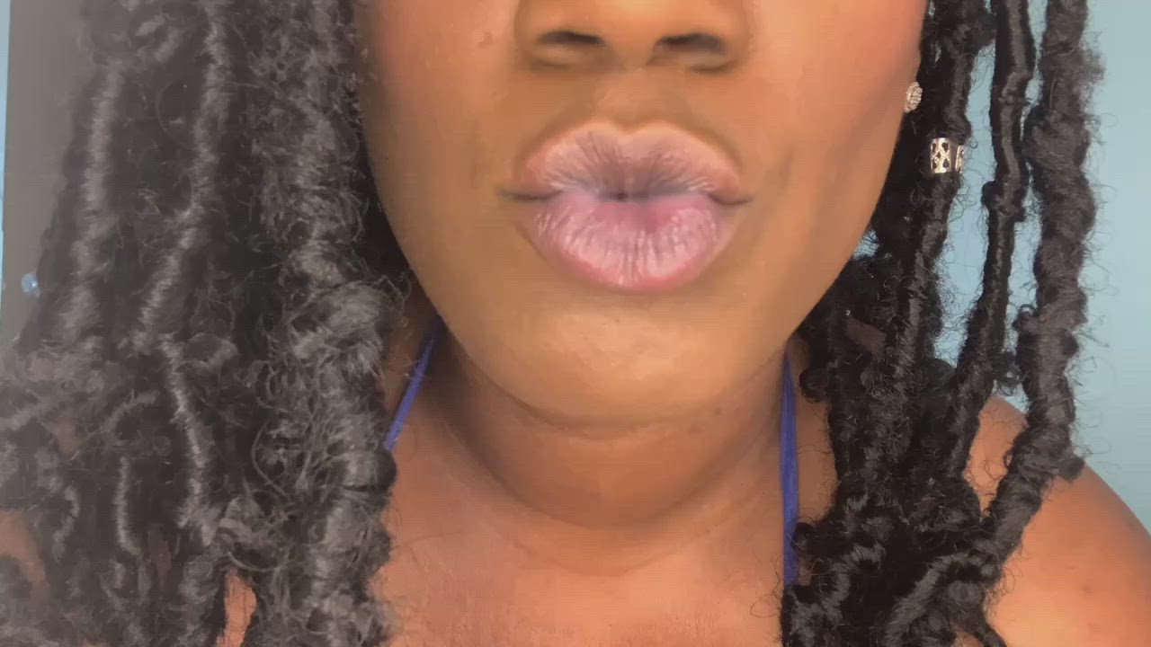 Amateur Female POV Kissing Lips Long Tongue POV Spit gif