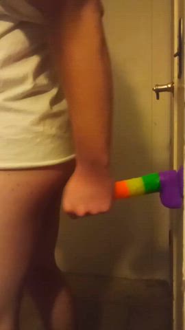 anal ass big ass bussy dildo femboy homemade riding sissy gif