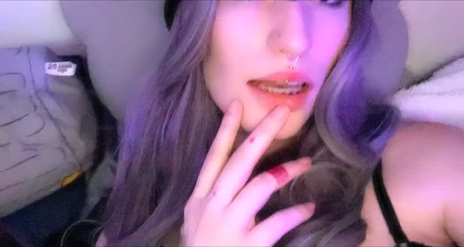 butt plug goth tease gif