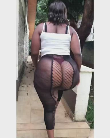 African Afro Big Ass Ebony Heels Thick Watching gif