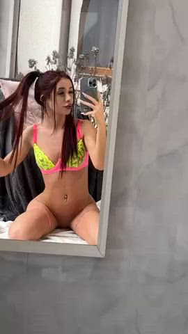 18 years old 19 years old asian cute mirror petite selfie tease teasing teen gif