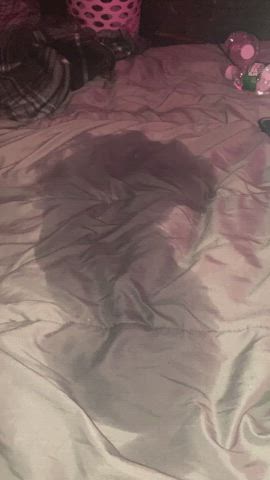 last time I posted just a picture of the sheets and you guys said it was just water