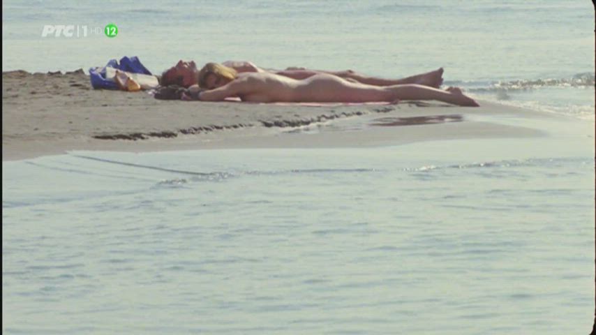 beach couple nudist serbian vintage gif
