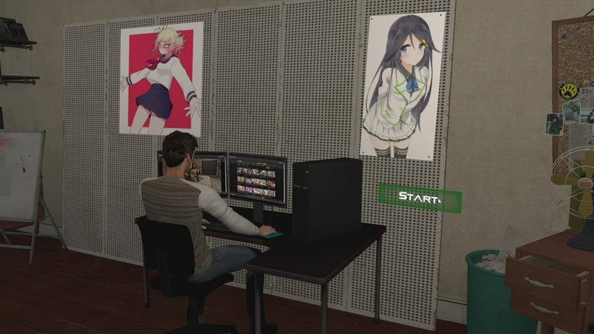 3D Animation Gamer Girl gif
