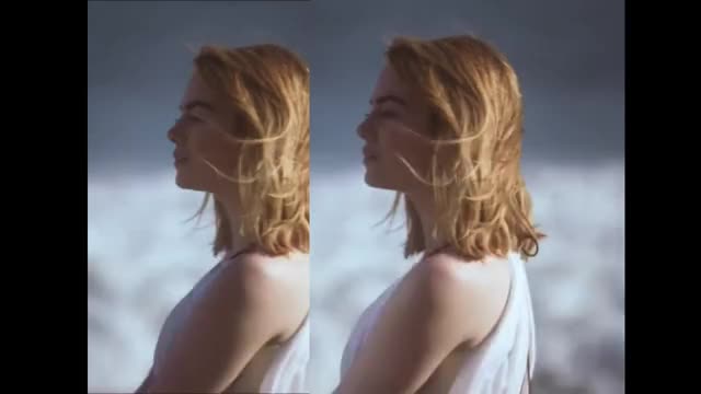 Emma Stone - Louis Vuitton nipslip (vid quality isn't great, unfortunately)