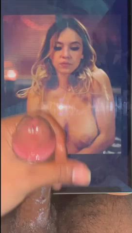 cock cumshot sydney sweeney tribute gif