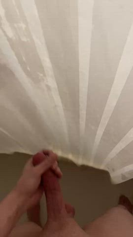 bwc big balls big dick male masturbation masturbating shower gif