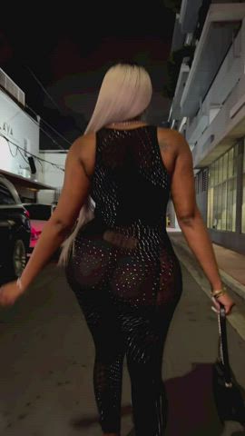 ass booty ebony heels tall thick gif