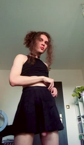 big dick exhibitionism femboy sissy sissy slut skinny small tits trans voyeur gif